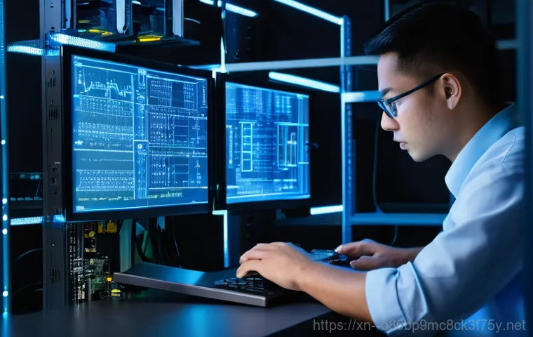 거모동 STATUS_KERNEL_THREAD_TIMEOUT - An artistic representation of a struggling computer system, with fragmented hardware components visu...