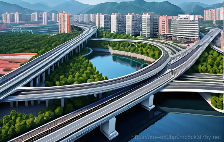 동양동 프로그램응답없음 - A vibrant, futuristic smart city landscape in Dongyang-dong, Gyeyang Technovalley, at eye level. Mod...