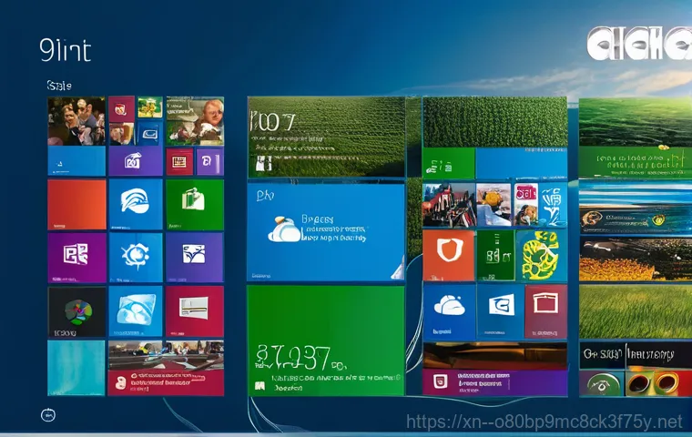 오금동 윈도우8 windows8 재설치 포맷  초기화 - A close-up shot of an older model desktop computer monitor displaying a sluggish Windows 8 interface...