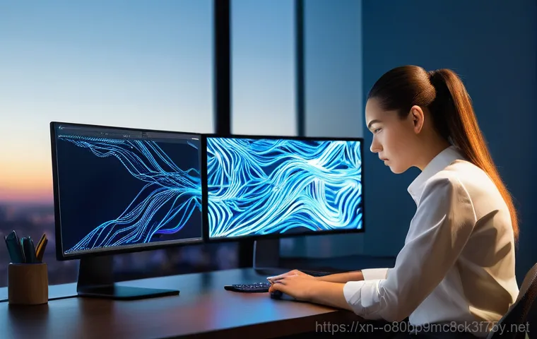 사음동 STATUS_INVALID_PAGE - A young adult (18-25 years old) sitting at a modern desk in a well-lit home office, wearing a comfor...