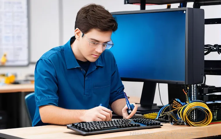 감정동 ACPI_BIOS_ERROR - **Prompt 1: The Sudden Blue Screen Shock**
    A young professional, appearing stressed and frustrat...