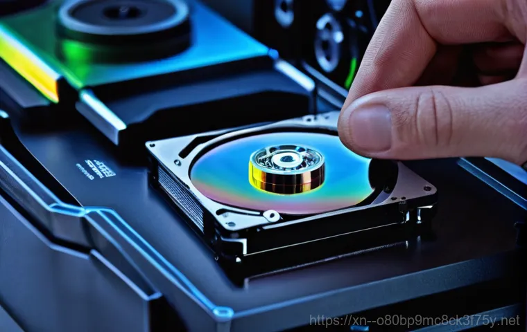 흥인동 STATUS_KERNEL_DEVICE_ERROR - A detailed shot inside an open desktop computer case. A person's hands, wearing light work gloves, a...