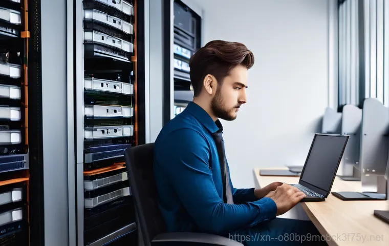 비산동 파일서버출장방문수리점 - **Prompt 2: Professional Data Recovery Lab**
    A highly concentrated female data recovery speciali...