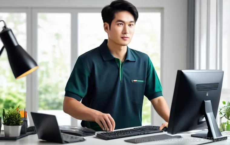 도척면 ftp서버출장방문수리점 - **Prompt 1: Urgent FTP Server Downtime in a Busy Office**
    A wide shot of a modern, well-lit offi...