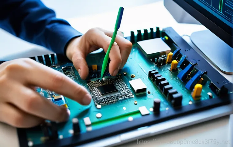 장교동 STATUS_DEVICE_NOT_READY - **Prompt:** A close-up shot of a person's hands hovering over a laptop keyboard, their face partiall...