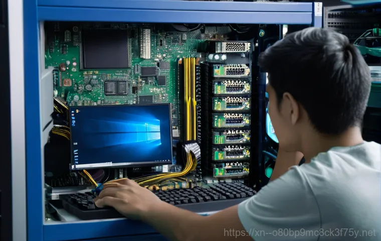 녹번동 WIN32K_LOCK_HELD_TOO_LONG - **Prompt 1: The Sudden Blue Screen Interruption**
    "A wide shot of a home office setting during l...