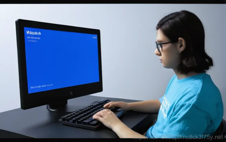 지제동 HARDWARE_MEMORY_FAILURE - **Prompt:** A young, focused IT blog influencer (gender-neutral, 20s-30s, wearing smart casual cloth...