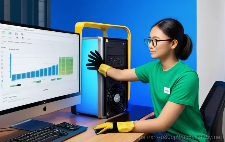 흥도동 VIDEO_MEMORY_MANAGEMENT_INTERNAL - A close-up, highly detailed shot of the interior of a desktop computer. The focus is on a high-perfo...