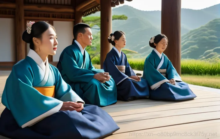 청학동 SYSTEM_LICENSE_VIOLATION - Inside a beautifully preserved traditional Korean hanok, sunlight streams through a paper door (hanj...