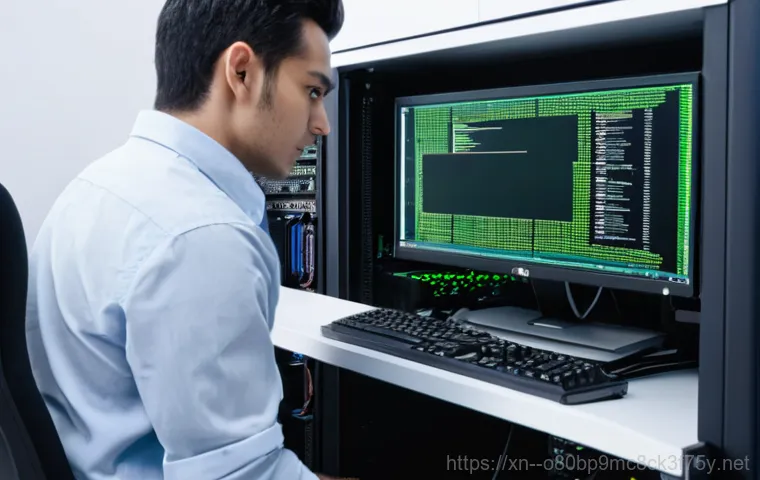 남동구 STATUS_KERNEL_MODULE_INVALID - A person in their late 20s to early 30s, dressed in smart casual attire, sits at a modern desk, star...