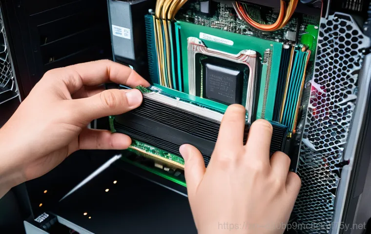 하거동 STATUS_KERNEL_POWER_FAILURE - A person, looking a bit stressed but determined, sits in front of a computer monitor displaying a bl...