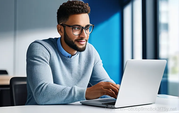 남영동 NTFS_FILE_SYSTEM - **Prompt 2: Diligent Computer Troubleshooting**
    A focused individual, wearing practical work att...