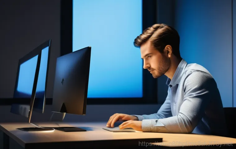 고강동 KMODE_EXCEPTION_NOT_HANDLED - **Prompt:** A cinematic, detailed shot of a skilled computer technician or enthusiast (mid-30s to 40...