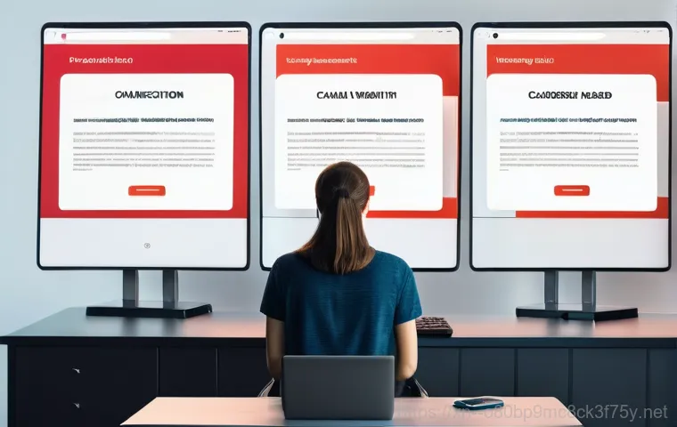 수암동 STATUS_SECURITY_POLICY_VIOLATION - A person's hand hovers over a computer mouse, while on the screen, an email application shows a boun...