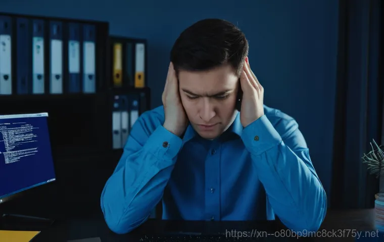 도기동 SESSION3_INITIALIZATION_FAILED - **Prompt 1: Initial Blue Screen Panic.** Depict a user's reaction to the blue screen, emphasizing th...
