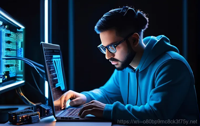 수석동 STATUS_DRIVER_ENTRYPOINT_NOT_FOUND - **Image Prompt: Sudden Blue Screen Frustration**
    "A young professional, wearing a smart casual o...