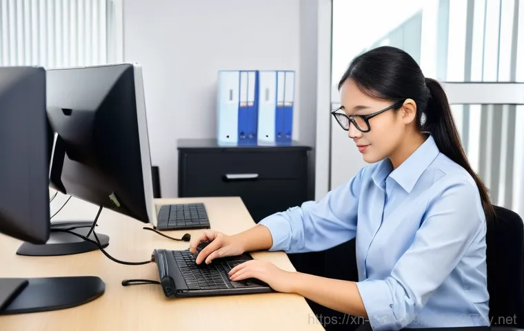 장당동 출장방문윈도우 windows 설치 - **Image Prompt 2: Seamless Windows 11 Installation on a New Laptop**
    A close-up shot of a pair o...