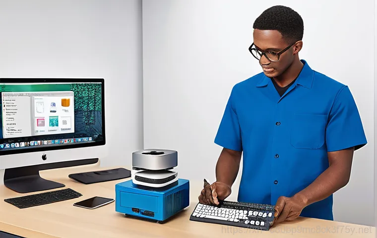 황계동 맥미니 판매 및 수리 - **Prompt 2: Mac mini's Transformation: From Sluggish to Speedy**
    A dynamic split image or a sequ...