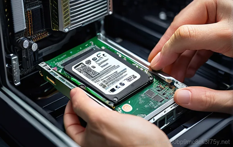 포곡읍 나스 nas 설정및수리 - An adult, either male or female, meticulously setting up a new NAS device. The image shows them conn...