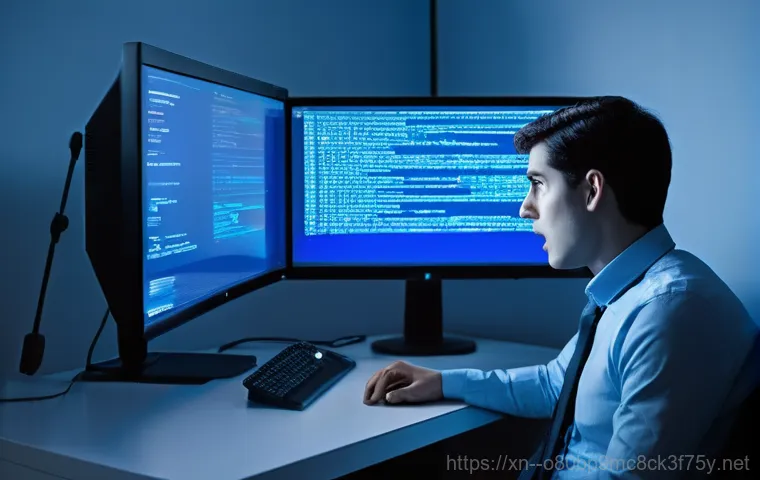 월롱면 STATUS_KERNEL_STACK_CORRUPTION - A highly abstract and visually striking depiction of a computer's kernel stack experiencing corrupti...