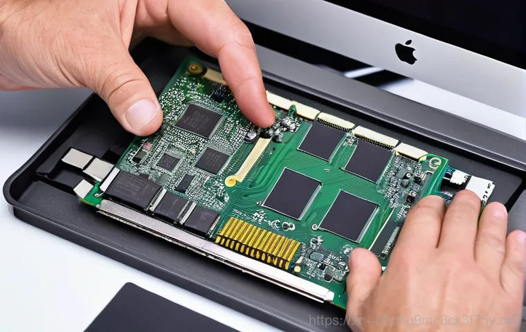 부천시 아이맥 판매 및 수리 - Image Prompt 1: iMac Performance Upgrade - SSD and RAM Installation**