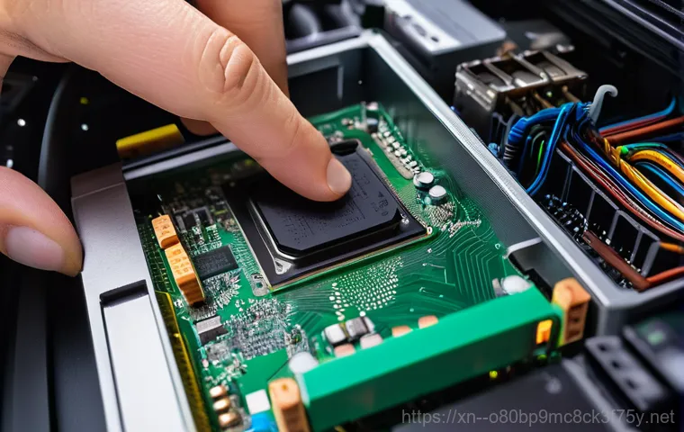 송중동 PAGE_FAULT_IN_NONPAGED_AREA - **Prompt:** A close-up, dynamic shot inside a transparent computer case, highlighting various compon...
