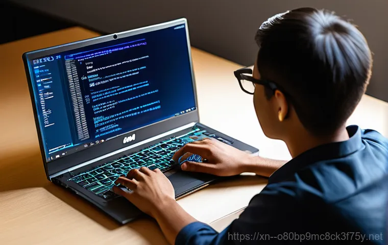 수청동 STATUS_KERNEL_FILE_SYSTEM_ERROR - **Image Prompt 1: The Blue Screen of Frustration**
    A young adult, perhaps in their late 20s, sit...