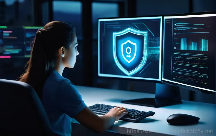 송현동 STATUS_KERNEL_HANDLE_INVALID - **Prompt:** A focused IT professional, perhaps a woman in her late 20s or early 30s wearing a crisp ...