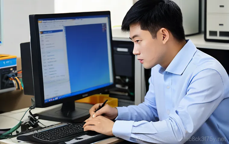 진접읍 ftp서버출장방문수리점 - **Prompt 1: FTP Server Downtime Frustration**
    A distressed young professional, wearing a smart b...
