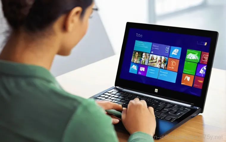 옥련동 윈도우8 windows8 재설치 포맷  초기화 - **A Frustrated User with a Slow Windows 8 PC:** A young adult, looking visibly frustrated, sits in f...