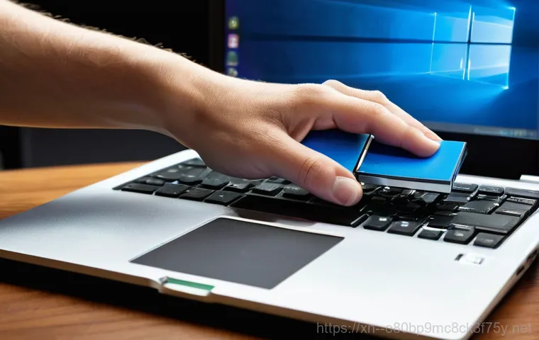 중산동 윈도우8 windows8 재설치 포맷  초기화 - **Prompt:** A young adult, dressed casually, sits at a desk with an older model laptop displaying a ...