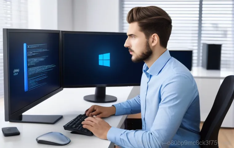 양화동 출장방문윈도우 windows 설치 - A professional and friendly female computer technician, dressed in a clean, branded polo shirt and s...