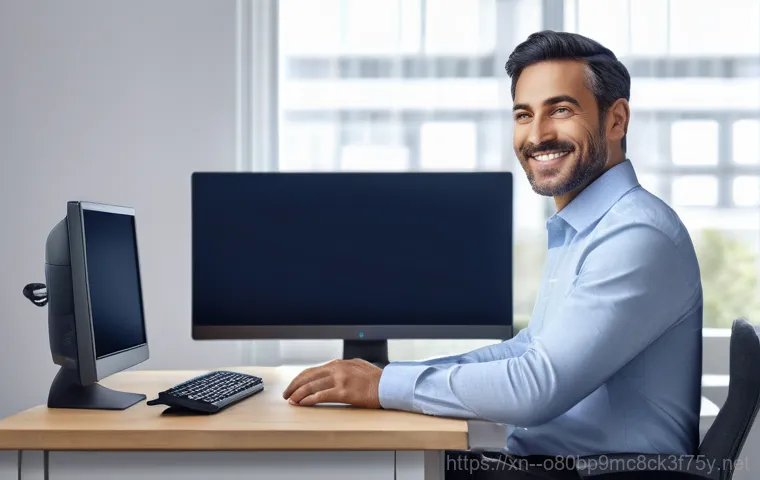 상일동 STATUS_KERNEL_DATA_CORRUPTION - An adult (male or female, early 30s) intently focused on a laptop screen, which shows a diagnostic t...