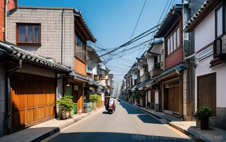 초평동 STATUS_STACK_OVERFLOW - **A quiet, melancholic street scene in an old Korean neighborhood, reminiscent of Chopyeong-dong.** ...