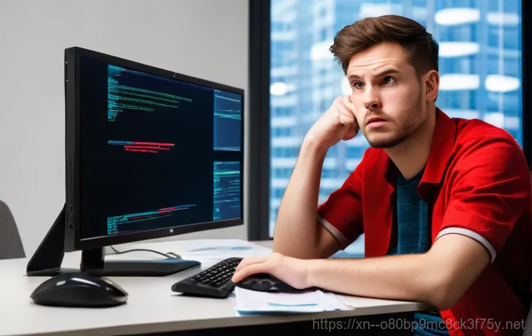 가현동 STATUS_DRIVER_ENTRYPOINT_NOT_FOUND - Image Prompt 1: The Frustrated User Facing the Error**