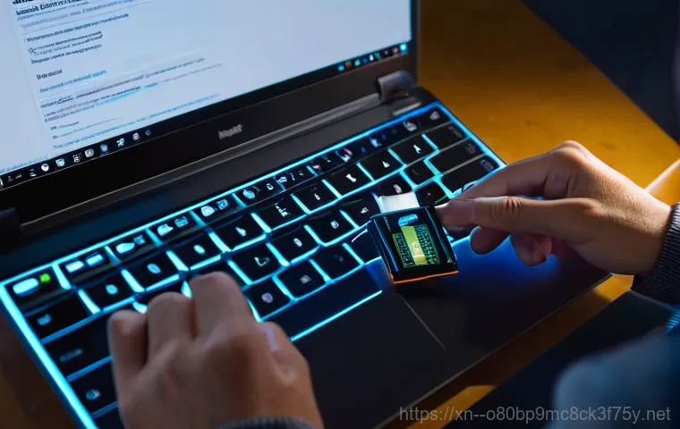 서현동 프리도스 윈도우설치 - **Prompt 1:** A modern, sleek silver laptop sits open on a minimalist desk, displaying a simple "No ...