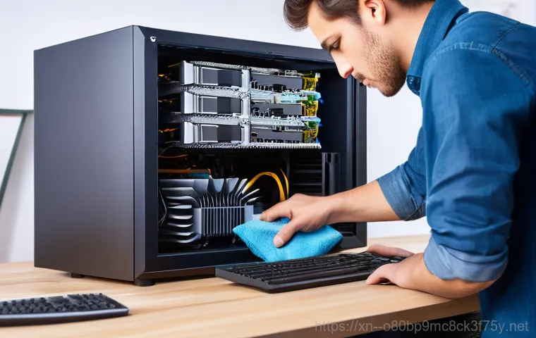 정자동 메인보드조립 및 교체수리 - **"The Precision of a Motherboard Replacement"**: A close-up shot of a skilled computer technician, ...
