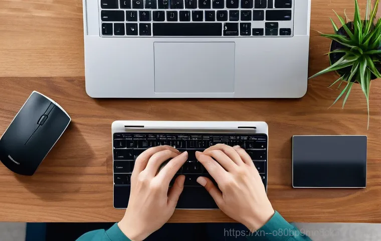 삼성동 BUGCODE_USB_DRIVER - An individual, dressed in a tidy, casual sweater and jeans, is shown meticulously examining the rear...
