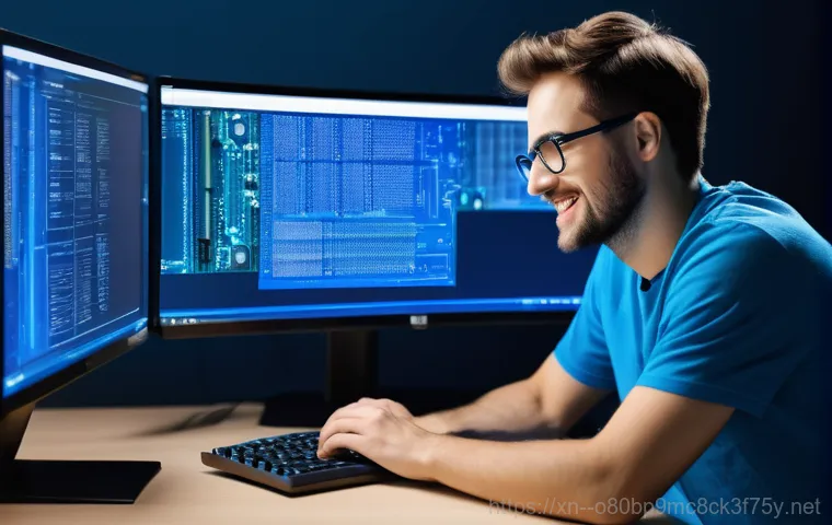 병점동 KERNEL_MODE_HEAP_CORRUPTION - A focused individual, wearing safety glasses, is carefully re-seating a RAM stick into a motherboard...