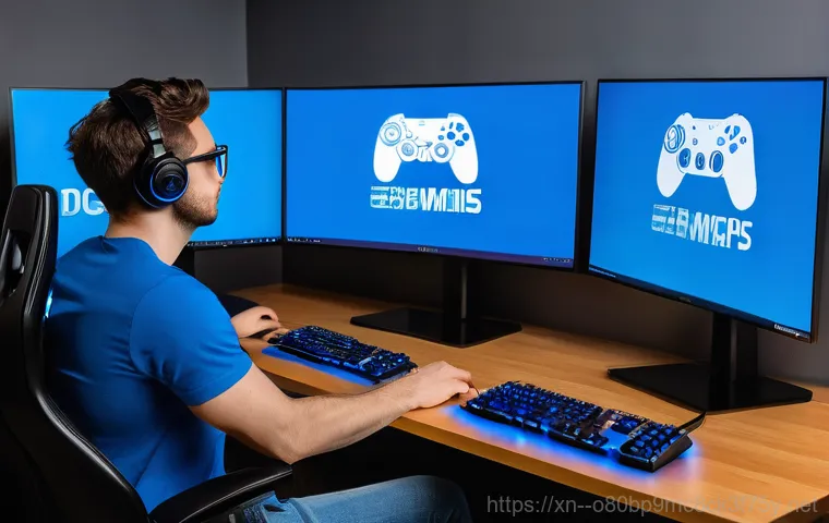 당동 DEVICE_DRIVER_MISMATCH - A focused user, wearing casual clothing, is intently looking at a computer screen displaying a promi...