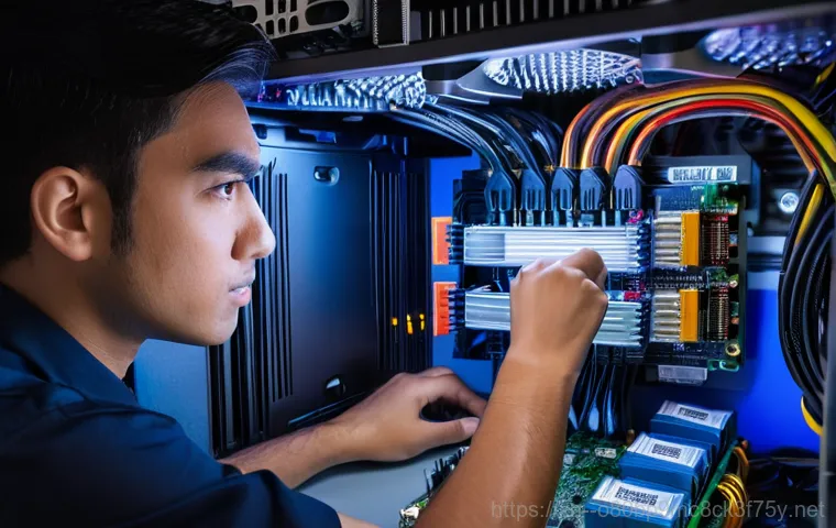 원흥동 STATUS_KERNEL_BOOT_DRIVE_ERROR - **Prompt:** A young adult, looking concerned and slightly frustrated, is seated at a modern desk, st...