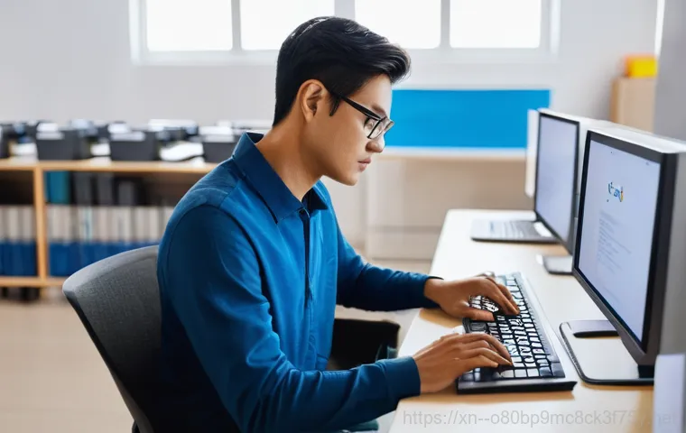 명일동 USER_MODE_HEALTH_MONITOR - A focused individual, wearing a clean, light-colored shirt, meticulously inspects the internal compo...