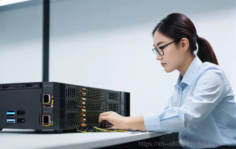 병점동 server출장방문수리점 - **Image Prompt:** A young adult, visibly stressed and anxious, sits in a dimly lit home office in By...