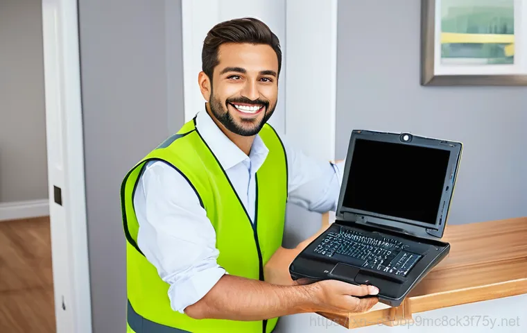 장흥면 중고컴퓨터 pc 출장판매설치 - **Prompt 2 (On-site Used Computer Repair & Troubleshooting):**
    A focused male computer technicia...