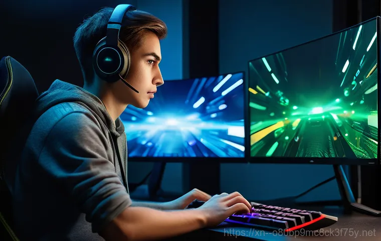 이문동 VGA조립 및 교체수리 - A professional computer technician, wearing a clean, modern uniform, is meticulously examining the i...