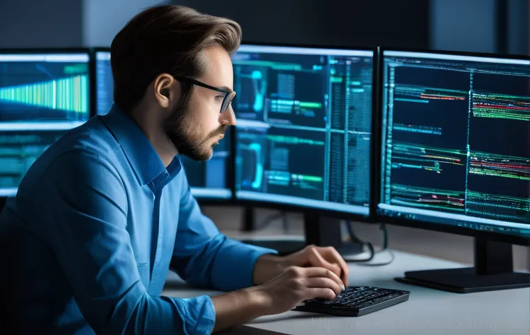 연다산동 STATUS_KERNEL_MODULE_NOT_FOUND - A person in their late 20s, wearing casual attire, looks frustrated while staring at a desktop compu...