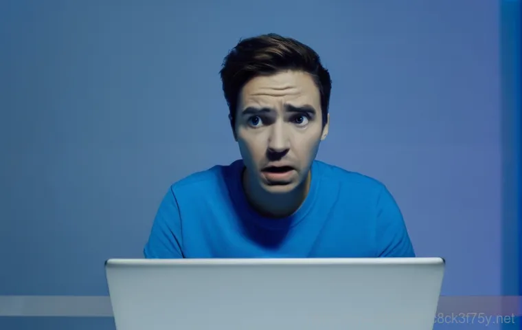 동작구 SESSION3_INITIALIZATION_FAILED - **Prompt 1: Frustrated User Facing Blue Screen**
    "A close-up of a person's face (gender-neutral,...