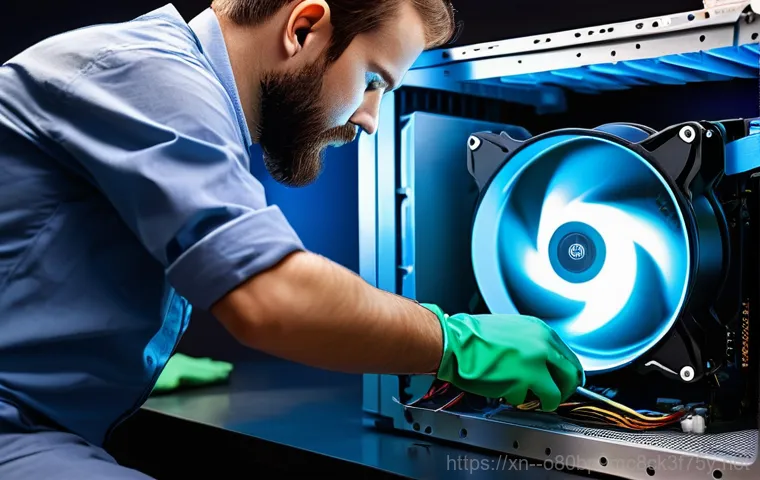 중면 STATUS_KERNEL_SECURITY_CHECK - **Image Prompt 2: Hands-On RAM Troubleshooting**
    A close-up shot of a person's hands (wearing a ...