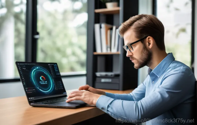 지곶동 USER_MODE_HEALTH_MONITOR - A young adult, dressed in a comfortable yet neat t-shirt and jeans, sits at a clean desk, staring at...