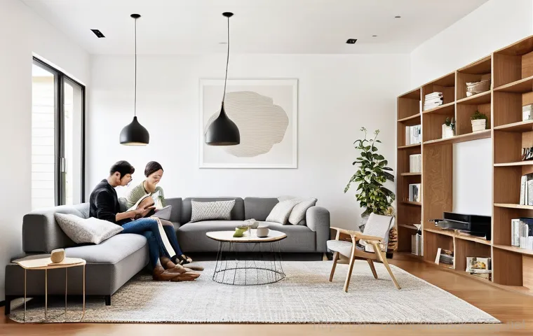 연평면 네트워크구축 설정 및 세팅오류해결 - **Prompt:** A cozy, modern living room at dusk. A focused person, mid-30s, wearing casual smart atti...